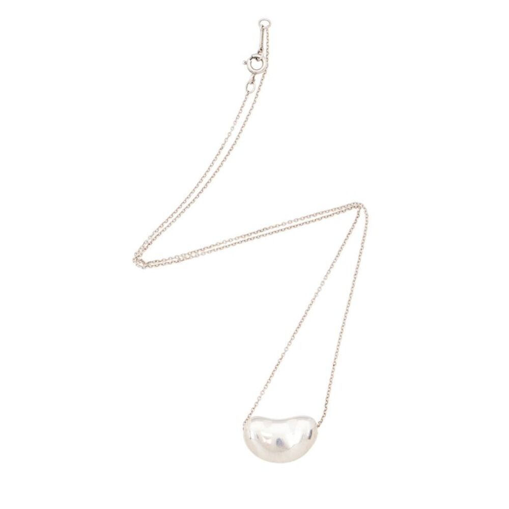 Tiffany & Co. Elsa Peretti Sterling Silver Bean 18mm Necklace